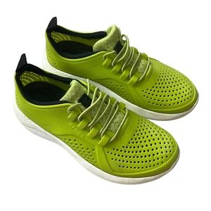 Boys size 11 LiteRide Lime Green Crocs Tennis Shoes